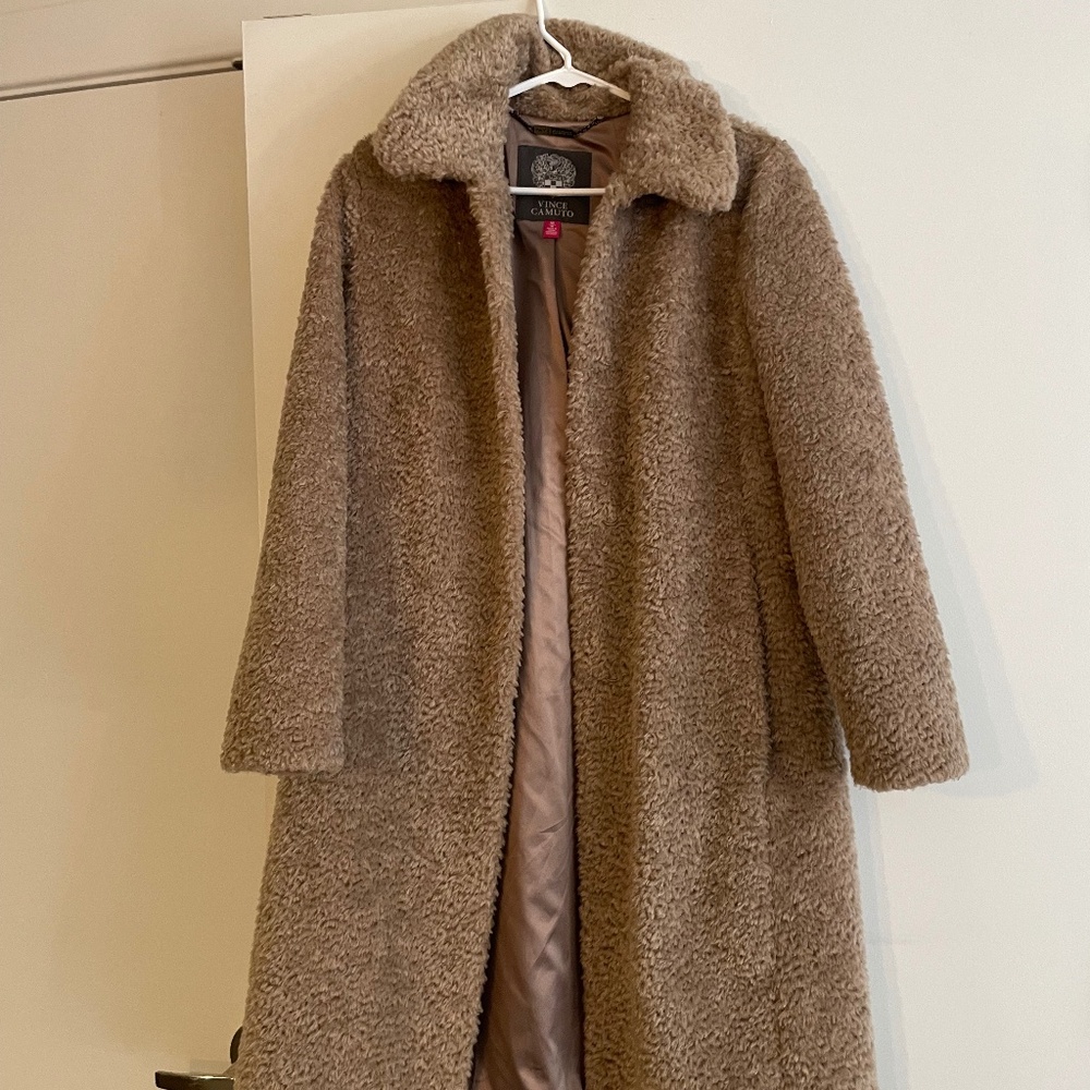 Vince Camuto Teddy Sherpa Long Coat